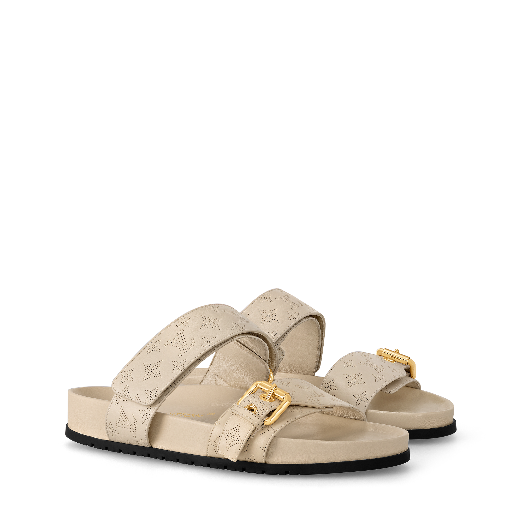 Bom Dia Flat Comfort Mule - Luxury Shoes - 1ACKIR Beige